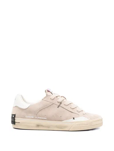 Crime London Leather Low-top Sneakers In Neutral