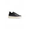 Crime London Black Leather Sneaker In Black
