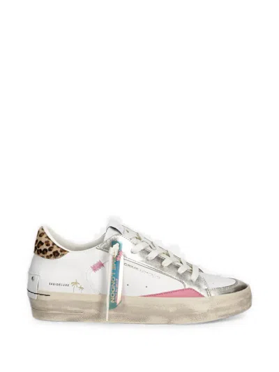 Crime London Leopard-print Metallic Sneakers In Multi