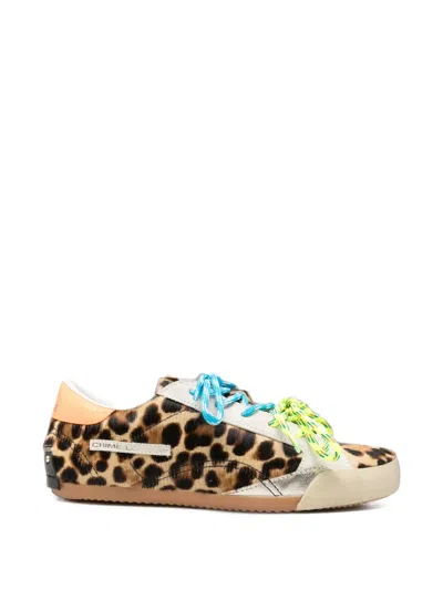 Crime London Leopard-print Sneakers In Multi
