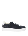 Crime London Man Sneakers Midnight Blue Size 8 Leather In Blue