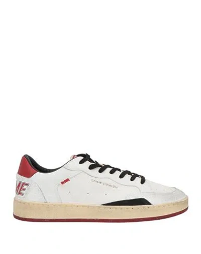 Crime London Man Sneakers Off White Size 7 Leather In Multi