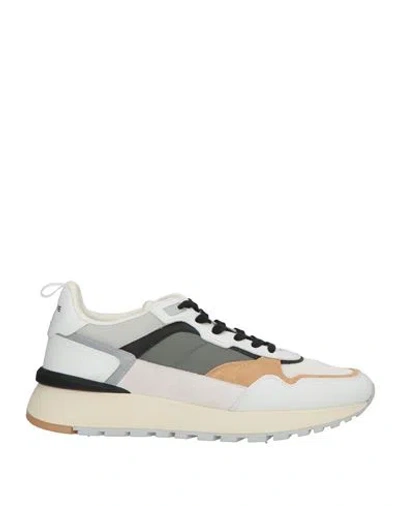 Crime London Man Sneakers White Size 10 Leather, Textile Fibers In Metallic