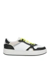 Crime London Man Sneakers White Size 9 Leather, Textile Fibers In White