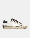 Crime London Distressed Leather Sneakers In White