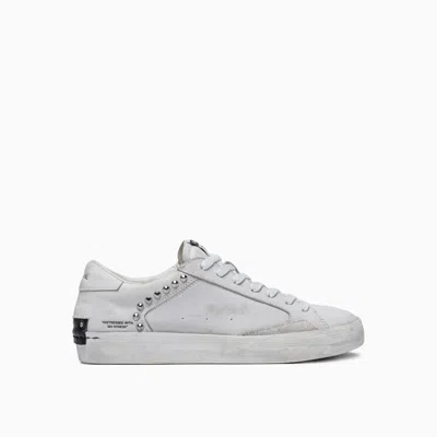 Crime London Men's Sneakers  Distressed 14002pp7 10 White