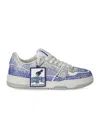 Crime London Off Court Og Blue Sneaker With Rhinestones In Blue
