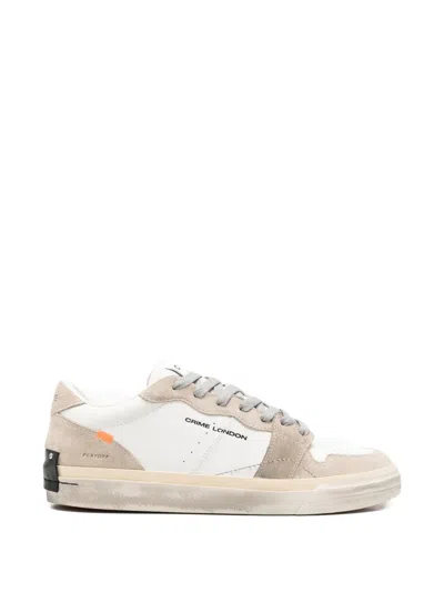 Crime London Panelled Sneakers In White