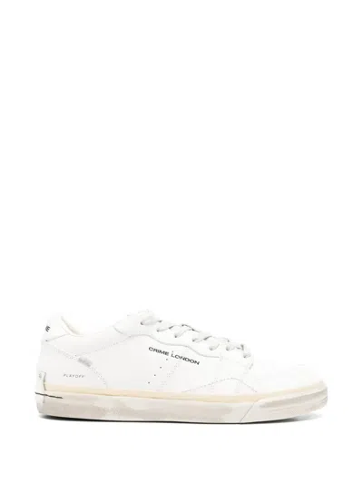Crime London Perforated Sneakers In White