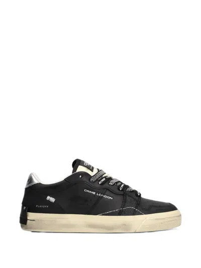 Crime London Playoff Rhinestone-embellished Sneakers In Black