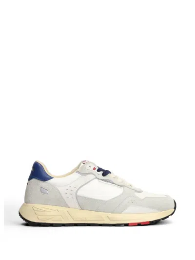 Crime London Rush Panelled Leather Sneakers In White