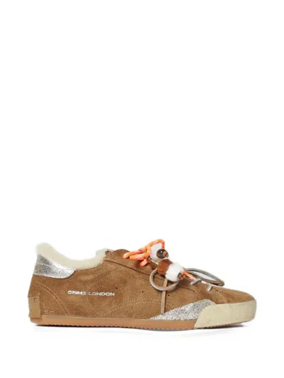Crime London Shearling-lined Sneakers In Multi