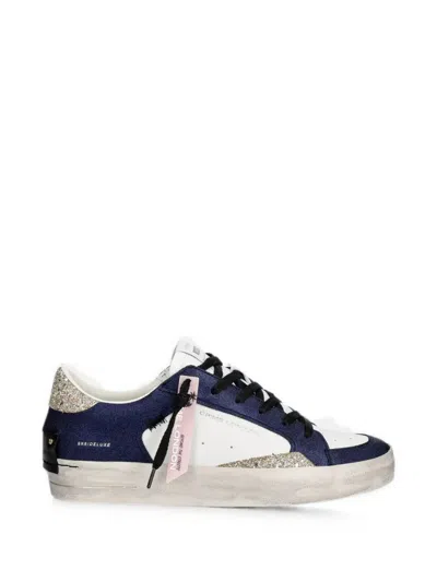 Crime London Sk8 Deluxe Glitter-detail Sneakers In Blue