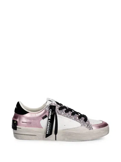Crime London Sk8 Deluxe Glitter-embellished Sneakers In Multi