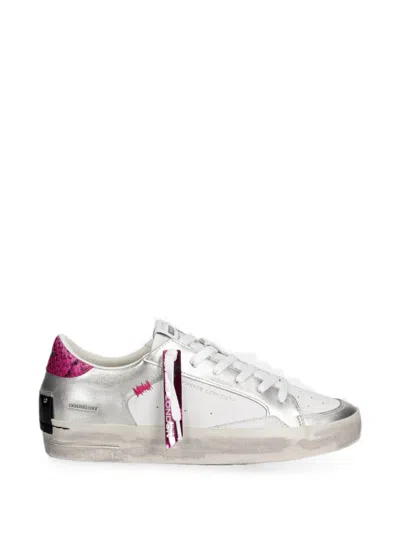 Crime London Sk8 Deluxe Lace-up Sneakers In Silver