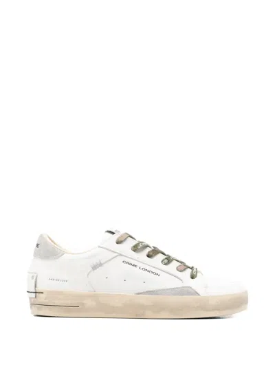 Crime London Sk8 Deluxe Lace-up Sneakers In White