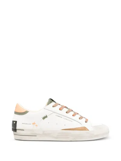 Crime London Sk8 Deluxe Lace-up Sneakers In White