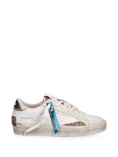 Crime London Sk8 Deluxe Lace-up Sneakers In White