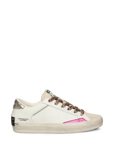 Crime London Sk8 Deluxe Lace-up Sneakers In White