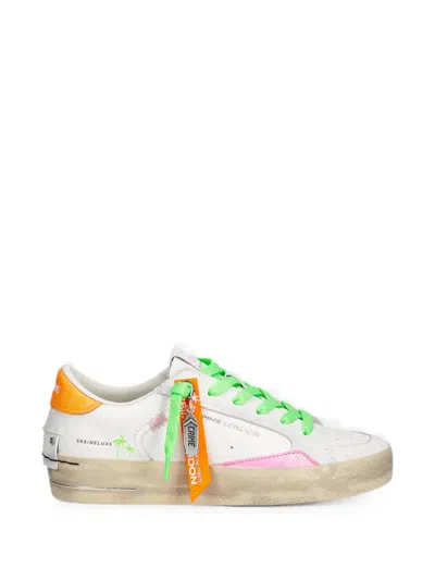 Crime London Sk8 Deluxe Leather Sneakers In Multi