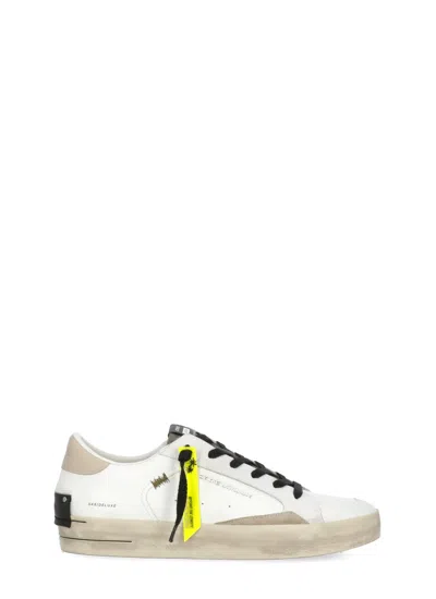 Crime London Sk8 Deluxe Leather Sneakers With Contrasting Suede Inserts In Multi