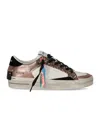 Crime London Sk8 Deluxe Low-top Sneakers With Metallic Bronze Accents In Multi