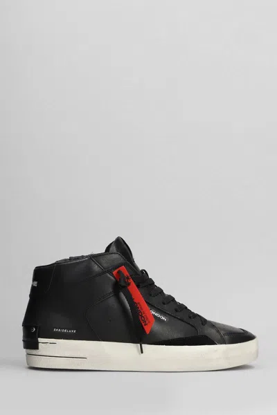 Crime London Sk8 Deluxe Mid Sneakers In Black