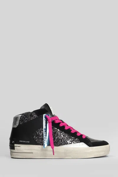 Crime London Sk8 Deluxe Mid Sneakers In Black