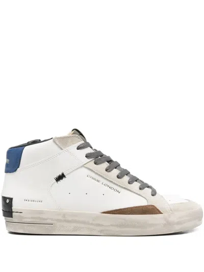 Crime London Sk8 Deluxe Mid Sneakers In White