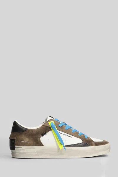 Crime London Suede Panelled Sneakers In Brown