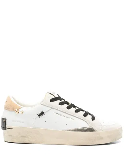Crime London Sk8 Deluxe Sneakers In White