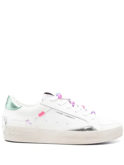 Crime London Sk8 Deluxe Sneakers In White