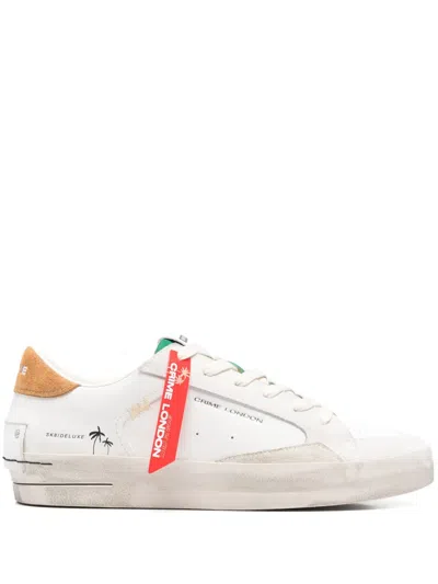 Crime London Sk8 Deluxe Sneakers In White