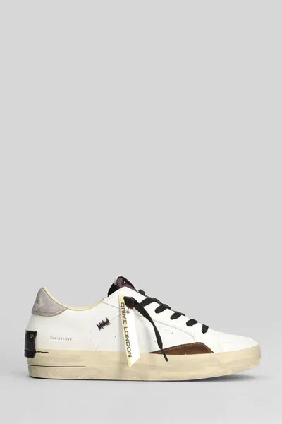 Crime London Sk8 Deluxe Sneakers In White