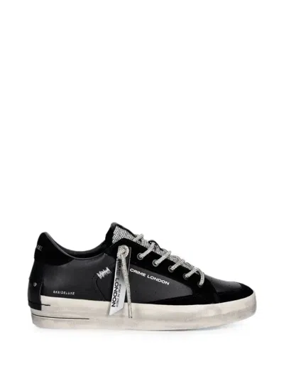 Crime London Sk8 Deluxe Wedge Rhinestone-embellished Leather Sneakers In Multi