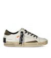 Crime London Sk8 Deluxe White Military Sneaker In White