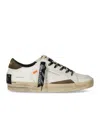 Crime London Sk8 Deluxe White Military Sneaker In Black