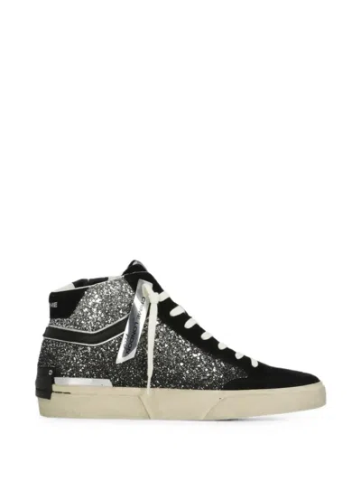Crime London Sk8 Recut High-top Glitter Sneakers In Multi