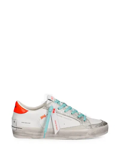Crime London Skate Deluxe Distressed-effect Sneakers In White