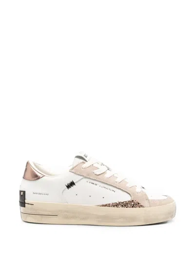 Crime London Skate Deluxe Glitter-detail Sneakers In White
