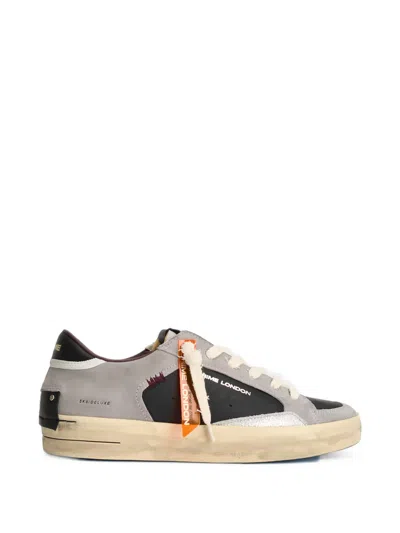 Crime London Skate Deluxe Paneled Sneakers In Gray