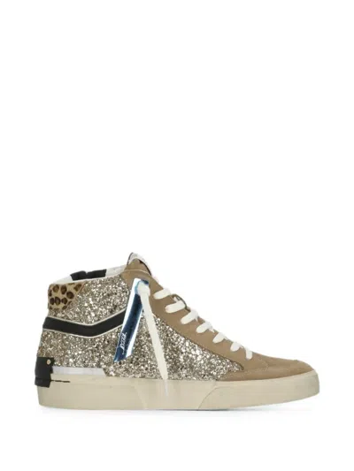 Crime London Skate Recut Glitter High-top Sneakers In Multi