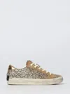 Crime London Distressed Glitter Gold Sneaker In Animal Print