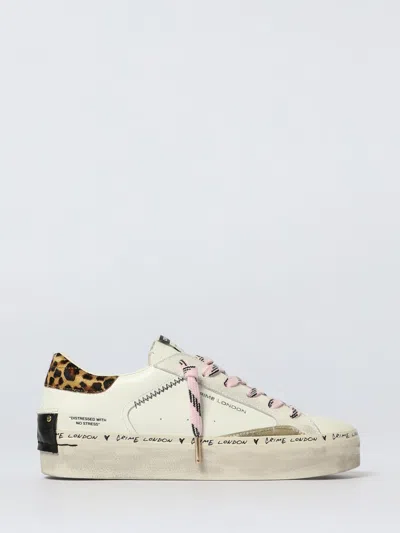 Crime London Sneakers  Woman Color White In Animal Print