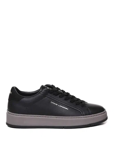 Crime London Sneakers In Leather In Grey