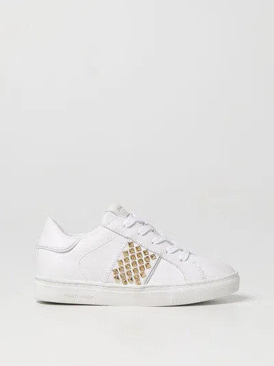Crime London Kids' Trainers In Leather With Studs In White