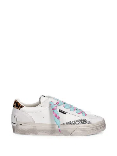 Crime London Soho Glitter-details Sneakers In White