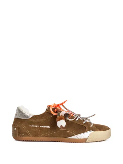 Crime London Suede Bead-embellished Sneakers In Multi