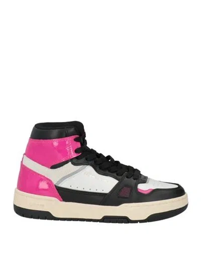 Crime London Woman Sneakers Black Size 8 Leather