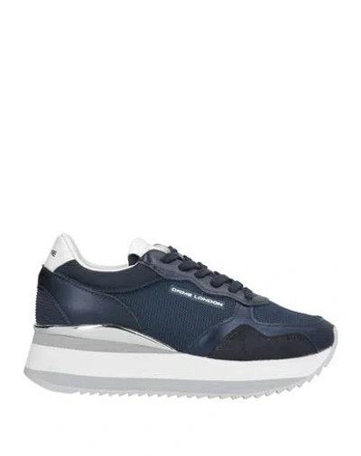 Crime London Woman Sneakers Blue Size 7 Leather